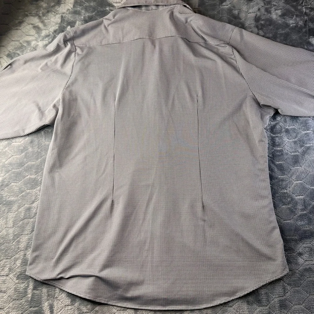 Mizzen+Main Spinnaker Performance Shirt Mens XL Standard Fit Gingham Black White - Picture 8 of 8